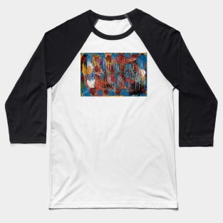 Modern abstract Art with colored lines Baseball T-Shirt